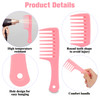 Mini Wide Tooth and Travel-Size Detangling Combs - 2 Pcs Portable Plastic Combs for Styling Curly, Long, Wet Hair