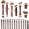 MAANGE 20 Pcs Makeup Brushes with Gift Box, Double-End Multi-functional Makeup Brushes for Blending Liquid Powder Concealer Cream Blush Buffe,CoffeeB
