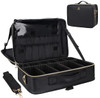 Relavel Makeup Case Large Makeup Bag Professional Train Case 16.5 inches Travel Cosmetic Organizer Brush Holder Waterproof Makeup Artist Storage Box,
