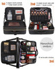 Relavel Makeup Case Large Makeup Bag Professional Train Case 16.5 inches Travel Cosmetic Organizer Brush Holder Waterproof Makeup Artist Storage Box,
