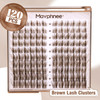 Brown Lash Clusters Wispy Eyelash Extensions Dark Brown Lash Extensions 10-16MM DIY at Home CC-Curly Eyelash Clusters Natural Spiky Lash Individuals