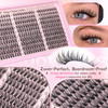 Goddvenus Lash Clusters Kit Wispy Eyelash Clusters Lashes Natural DIY Lash Extension Kit 10-16mm Cluster Eyelash Extensions Kit 300pcs C Curl Individ