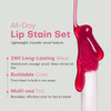 bayfree Lip Tint Stain Set, 3 PCS Korean Water Tint Lightweight Non-sticky, Waterproof Long Lasting Liquid Blush & Lip Stain, Transfer-Proof, Matte F