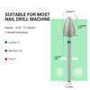 MelodySusie 3Pcs 8mm Diamond Pedicure Cone Drill Bits Set for Cracked Skin Corns Callus Removal, Feet Filing Nails For Manicure and Pedicure