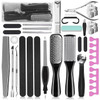 Pedicure Kit, 36 in 1 Foot Care Tools Stainless Steel Foot Rasp Dead Skin Remover for Home & Travel