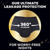 Always ZZZ Overnight Disposable Period Underwear for Women Extra Large/2LX, 360° Coverage for Worry-Free Nights, 14 Count (2 Packs of 7)