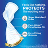 Always Infinity Feminine Pads for Women, Flexfoam Pads with Wings, Size 5, Extra Heavy Overnight Absorbency, Unscented, 66 Count (3 Packs of 22)