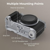 SMALLRIG X-M5 Handgrip L-Shape Grip for FUJIFILM X-M5, Built-in Quick Release Plate for Arca, Lightweight Silicone Side Handle, Includes Windshield w