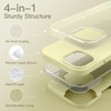 JETech Silicone Case for iPhone 15 6.1-Inch, Silky-Soft Touch Full-Body Protective Phone Case, Shockproof Cover (Yellow)