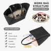 BOSTANTEN Purses for Women Trendy Travel Shoulder Bag Ladies Designer Tote Handbag 2025 Summer (11.4" x 3" x 12.2"), Black