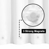 Barossa Design White Stall Shower Curtain Liner with 3 Magnets - 36" x 72", Waterproof PEVA Shower Liner for Small Bathroom Stall, PVC Free, Metal Gr