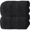 White Classic Luxury Soft Black Bath Sheet Towels - 650 GSM Cotton Luxury Bath Towels Extra Large 35x70 | Highly Absorbent and Quick Dry | Hotel Coll