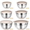 Mixing Bowls with Airtight Lids Set, 26PCS Stainless Steel Khaki Bowls with Grater Attachments, Non-Slip Bottoms & Kitchen Gadgets Set, Size 7, 4, 2.