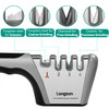 Longzon 5-in-1 Knife Sharpener 4 Stage with Cut-Resistant Glove, Quickly Sharpens & Restores Dull Blades, Easy & Safe for Home Kitchen Use, Fits Most