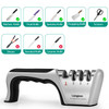 Longzon 5-in-1 Knife Sharpener 4 Stage with Cut-Resistant Glove, Quickly Sharpens & Restores Dull Blades, Easy & Safe for Home Kitchen Use, Fits Most