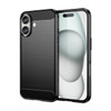 Sidande Case for iPhone 16 Case, Ultra Slim Phone Cover with Shock-Absorption Carbon Fiber TPU Rubber Protective Cases for iPhone 16 Black