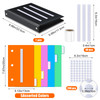 Ctosree 246 Pcs Communication Book Small Tools for Visual Schedule Picture Cards Include 3 Ring Binder Dividers 100 Adhesive Labels 5 Card Dividers f