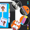 Ctosree 246 Pcs Communication Book Small Tools for Visual Schedule Picture Cards Include 3 Ring Binder Dividers 100 Adhesive Labels 5 Card Dividers f