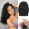 Miracle Knots Hair,Burmese Curly Crochet Human Hair for Black Women,18 Inch 125g 100 Strands Pre-Separated Invisible Feather Crochet Human Hair Bundl