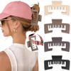 Hat-Friendly Claw Clips for Baseball Caps - 4 Pcs Trucker Hat Hair Clips for Women, Claw Clips for Thick Hair Hat Hairstyles, Gifts Hair Accessories