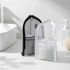Standing Toiletry Bag, Portable Lightweight Travel Toiletry Bag, Mesh Large Capacity Cosmetic Waterproof Bag,Foldable Clear Hanging Travel Toiletry B