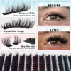 Winifred Natural Lash Clusters 3D Wispy Lashes Volume Cluster Eyelash Extensions DIY Eyelash Clusters 10-16mm Lash Extensions Lightweight Hyrid Indiv