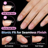 UNA GELLA Short Almond Nail Tips 15 Sizes 300PCS Pre-Etched Soft Gel Clear Nail Tips Easy DIY Salon Short Almond Press On Nails Snug Fit Acrylic Fake