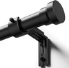 YaFex Curtain Rods 32-144 Inch, Heavy Duty 1 Inch Adjustable Curtain Rod for Windows, Black Extra Long Window Treatment Rods, Modern Design, Easy Ins