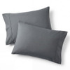Bedsure Pillow Cases Queen Set of 2 - Dark Grey Double Brushed Microfiber Pillowcases 2 Pack, Super Soft Cooling Pillow Case Covers with Envelope Clo