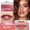 Kaely 2-in-1 Mauve Metallic Lipstick and Lip Liner Makeup, Shimmer Liquid Metallic Lipsticks for Women, Glitter Lip Gloss Stain Long Lasting Waterpro