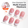 modelones Gel Nail Polish Set 2 Pcs 15ml French Manicure Kit White Nude Pink Jelly Sheer Gel Polish Soak Off UV LED Classic French Tip Gel Polish Nat