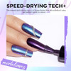 modelones Chameleon Nail Polish Set 6 Colors, Green Glitter Pink Blue Purple Holographic Quick Dry Mini Nail Lacquer Kit Gray Aurora Shimmer DIY Nail
