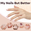modelones Builder Nail Gel Polish Set, Base Colors Jelly Nude Pink Hard Strengthener Rubber Gel Polish 8-in-One Extension LED Nail Lamp Cured 6 Color