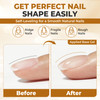 UNA GELLA No Wipe 2PCS Gel Top Coat Base Coat Set, Highly Glossy Top Coat Gel Nail Polish Strengthen and Acid-Free Clear Nail Base Soak Off, Key to M