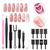 modelones Cat Eye Magnet Set, 15PCS French Cateye Gel Nail Polish Magnet Nail Art Tools Set Heart Magnet for Cat Eye Magnet Square Round Magnet Stick