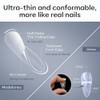 Modelones Almond Fake Nail Tips -510Pcs Medium Soft Gel Nail Tips Almond Shape Pre Etched Half Matte Full Cover Clear Acrylic Gel Kit False Press on