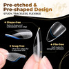 UNA GELLA Short Almond Nail Tips: 504PCS Short Fake Nails Soft Press On Gel Nail Tips Pre Shaped Almond Shape Home Nail Extension Full Cover, 12 Size