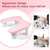 Arm Rest for Nails Tech - U-shaped Manicure Nail Hand Rest Pillow Cushion, Big Microfiber Leather Nail Arm Rest Stand for Acrylic Nail Art Tech (Pink