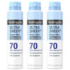 Neutrogena Ultra Sheer Body Mist Sunscreen Spray, Broad Spectrum SPF 70, Lightweight Spray Sunscreen, Non-Greasy & Water Resistant, Oil-Free & Non-Co