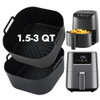 BYKITCHEN Small Silicone Air Fryer Liners for 1.5 to 3 QT Airfryer, 5.5in Mini Reusable Airfryer Silicone Liner, Compatible with CHEFMAN 2 Quart, Cos