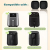 BYKITCHEN Small Silicone Air Fryer Liners for 1.5 to 3 QT Airfryer, 5.5in Mini Reusable Airfryer Silicone Liner, Compatible with CHEFMAN 2 Quart, Cos