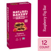 Natures Bakery Whole Wheat Fig Bars, Raspberry, Real Fruit, Vegan, Non-GMO, Snack bar, 1 box with 12 twin packs (12 twin packs)
