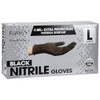 ForPro Professional Collection Disposable Nitrile Gloves, Chemical Resistant, Powder-Free, Latex-Free, Non-Sterile, Food Safe, 4 Mil, Black, Large, 1