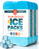Healthy Packers Ice Packs for Lunch Boxes & Coolers - Freezer Packs - Original Cool Pack | Cooler Accessories for Beach, Camping & Fishing | Slim & L