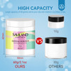 SAVILAND Clear Dip Powder - 2.1 oz/ 60g Dipping Powder Set Crystal Clear for French Natural Nails Art Starter Manicure, Strengthen Nail Easy for Begi