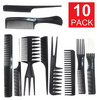 Magic 10 Piece Professional Styling Comb Set, Black