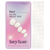 Heyhae Semi Cured Gel Nail Strips | No LED Lamp Needed | White, Jelly | Easy Apply & Remove, Salon Quality | Includes 28 Strips, 2 Prep Pads, Nail Fi