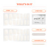 Heyhae Semi Cured Gel Nail Strips | No LED Lamp Needed | White, Jelly | Easy Apply & Remove, Salon Quality | Includes 28 Strips, 2 Prep Pads, Nail Fi