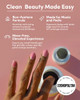 ella+mila Clean Break Non-Acetone Nail Polish Remover Pot - Acetone Free Gentle Polish Remover Dip Jar with Sponge for Fingers & Toes - Travel Size,