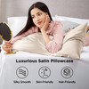 Bedsure Satin Pillowcases, Similar to Silk Pillow Cases Queen Size Set of 2, Cooling Pillow Case for Sleeping Women with Envelope Closure, Gifts for